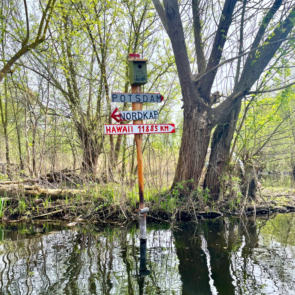 Wegeschild im Kleinen Jürgengraben bei Tiefwerder